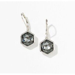 Touchstone Crystal By Swarovski On Edge Earrings Rhodium Stunning💎